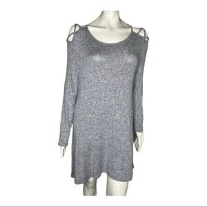 Poof Shoulder Crisscross Straps Dress Sz Med